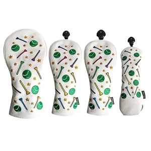 Factory Golf Head Covers Waterproof PU Leather Suitable for Drivers Fairway Hybrid with Custom logo Golf Head Covers
