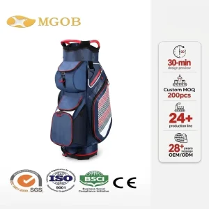 Factory Logo Nylon 14Ways Golf Stand Bag Portable Lightweight OEM Personalized Custom Golf Bag with Legs