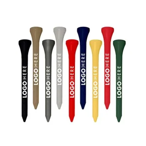 Factory Low MOQ Colorful Short Bamboo Wooden Durable Custom Color Golf Tees Printed for Golf Training