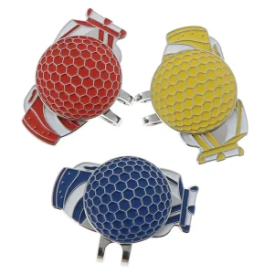Factory Magnetic Outdoor Metal Golf Marker Supplies Accessories Golf Ball Marker with Magnetic Hat Clip Golf Accessory