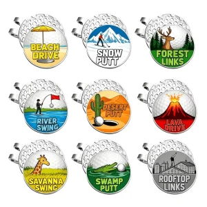 Factory New Design Golf Ball Markers Bulk Golf Marker Ball Golf Ball Marker Hat Clip Zinc Alloy