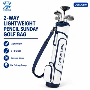 Factory OEM Lightweight Sunday Golf Pencil Bag Small Carry Golf Bag for 6 8 Clubs Custom Logo