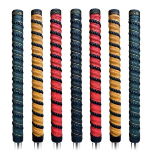 Factory PU Leather Diamond Wrap Non Slip OEM Custom Logo Golf Accessories Aids Golf Clubs Grip Park Golf Grips