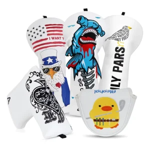 Factory PU Leather Golf Accessories Embroidery Golf Headcover Sports Equipment Golf Driver Head Covers