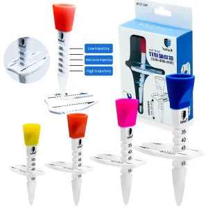 Factory Plastic Adjustable Height Golf Tees Set Indoor and Outdoor Driving Range Golf Gift Tee Soft Ball Bracket