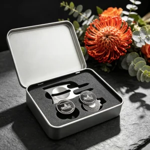 Factory Portable Aluminium Alloy Silver 3 Pack Funny Golf Hat Clip