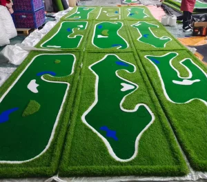 Factory Portable Mini Golf Course Use Folding Green Mat Chipping Putting Practice Custom Golf Putting Green