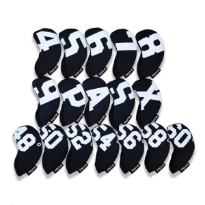 Factory Premium Bulk Golf Head Covers Printed Logo Design Golf Iron Club Headcover Set
