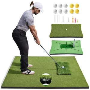 Factory Price Anti Slip Design Replaceable Golf Hitting Mat Indoor and Outdoor 3 in 1 Golf Practice Training Mat