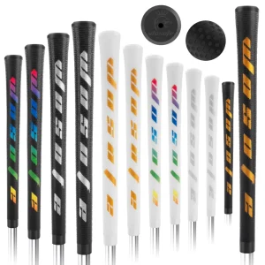 Factory Price Crystal Transparent TPE Material Golf Club Grip Standard Mid Size Custom logo OEM Iron & Wood Golf Grip
