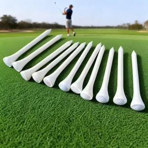Factory Price Durable 70mm Lightweight Biodegradable Natural Wooden Golf Tees with Custom Logo Printed for Outdoor Use