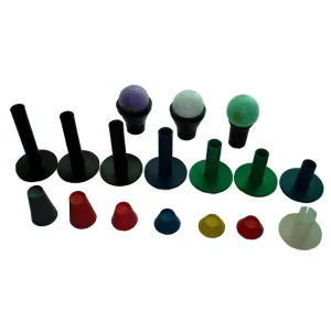 Factory Price FTE-38~95R Model 7 Sizes 38mm-95mm Eco-Friendly Hot Molded Rubber Golf Tee for Swing Mat Golf Tee