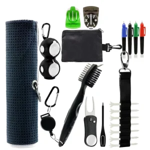 Factory Price Golf Accessories Kit with High Quality Golf Essentials Kit Golf Towel Ball