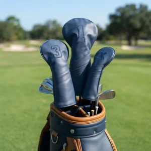 Factory Price Golf Club Head Covers for Driver Fairway Hybrid Premium Leather Golf Headcovers OEM Customized Golf Headcover Set