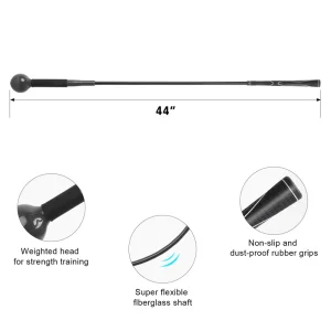 Factory Price Golf Practice Swing Training Stick Custom Logo Golf Tempo Swing Trainer Aid Black Golf Warm up Stick