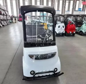 Factory Price New Energy 4 Wheel Electric Golf Cart with Small Cargo Box Utility Vehicle Buggy Trolley on Sale
