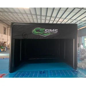 Factory Price Portable Golf Training Cage Airtight Inflatable Golf Simulator Projector Golf Tent With Screen