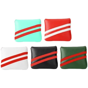 Factory Price Waterproof Golf Square Magnetic Putter Head Covers, High Quality Pu Leather logo Custom Golf Headcover