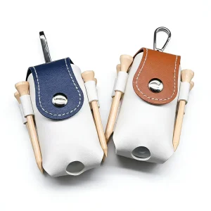 Factory Stylish Faux Leather Golf Accessory Bag Compact Golf Tee Holder for Golf Course Practice