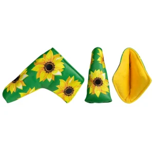 Fashion Design Embroidery Printing Flower Bulk Leather Golf Club Wood Blade Head Covers Headcover