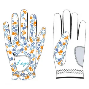 Fashion Hand Protective Color Printed PU Leather Golf Gloves Use for Available in All Sizes and Colors OEM