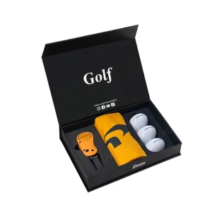 Fashion Trend Eco Friendly Magnetic Closure Golf Ball Box Customizable Logo Recycled Materials Matt Lamination Sponge Lining Men