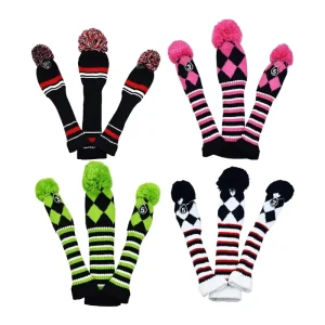 Fast Delivery Custom Golf Knit Headcovers Golf Accessories Head Cover Knitted Golf Club Head Covers