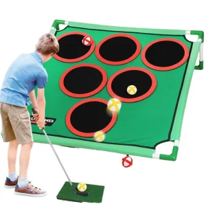 Fixed Multi Target Golf Swing Trainer Set EVA Practice Net System Portable Training Aid for Accuracy Rhythm