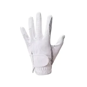 Flexible Breathable Finger Vents Soft PU Leather Anti Slip Silicone Palm Shock Absorption Wear Resistant Golf Sports Gloves