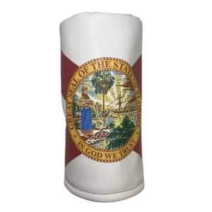 Florida Flag Barrel Golf Driver and Wood Headcovers with Custom Logo