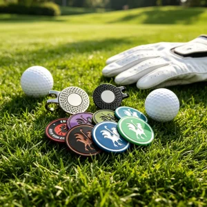 Flower Power Magnetic Birdie Sublimation Blank Unique Anime Pesonalized Golf Ball Marker Assortment Blank Engraving With Coin