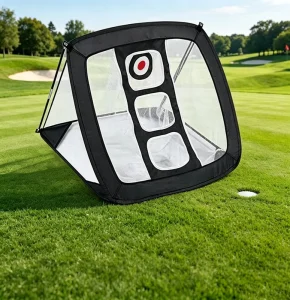 Foldable 3 in 1 Golf Chipping Practice Net Pop up Portable Target Training Net Indoor Outdoor Backyard Golf Training Equipment