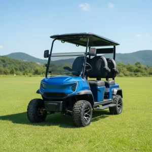 Foldable 4 Seater Electric Golf Cart Steel Frame & ABS Plastic Body Easy to Store 90km Range AC Motor LED Lights
