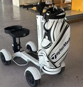Foldable 4 Wheel Electric Scooter Lightweight Golf Trolley Mobility Cart