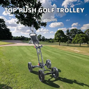 Foldable 4 Wheel Golf Trolleys Push Type