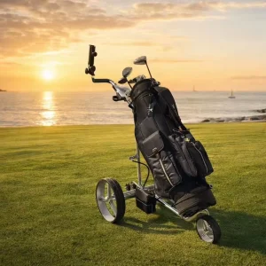 Foldable Electric Automatic Golf Trolley Aluminum Alloy Material