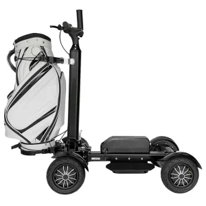 Foldable Four Wheel Electric Golf Scooter Ride on Golf Trolley with Seat & Umbrella Holder