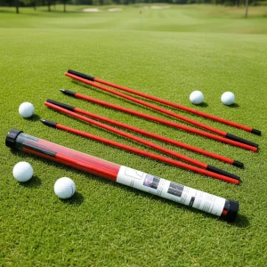 Foldable Golf Alignment Stick Glass Fiber Putting Exerciser Swing Trainer Golf Practice Rod