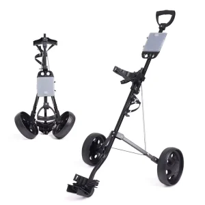 Foldable Golf Pull Push Cart Lightweight Golf Bag Trolley Portable 2 Wheels Golf Cart