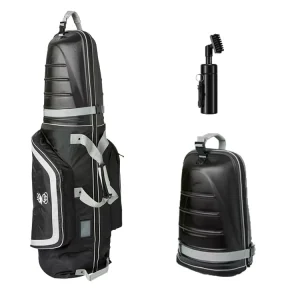 Foldable Golf Travel Bag with ABS Hard Shell and Polyester Material Protect Golf Clubs Stand Bag with Wheels