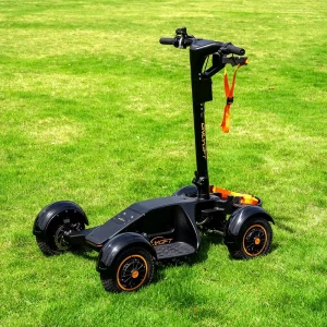 Foldable Smart Electric Golf Caddy Golf Trolley Lithium Battery Cart Four Wheel Golf Scooter with Seat