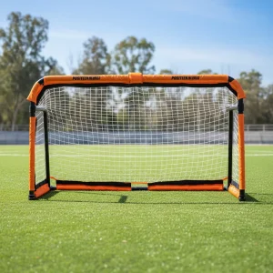 Foldable Soccer Goal with Carry Bag Portable Pop-Up Mesh Steel Wire Football Net for Backyard Beach Training