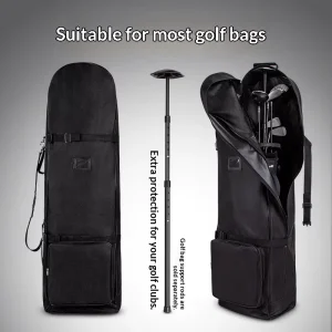 Foldable Soft Cover Golf Travel Bag with Wheels Waterproof Nylon Aviation Bag Portable Golf Club Protector