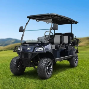 Forester 6 Lifted Electric Golf Cart 6.3KW 48V 4+2 Seater CE Certified with 23X10 14 Quiet Tires for Resort and Outdoor Use