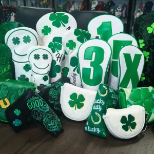 Four Leaf Clover Golf Headcovers Luxury Golf Accessories Gift Green Fresh Driver Golf Head Cover