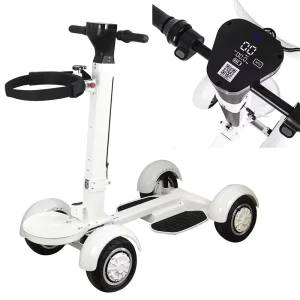 Four Wheel Electric Golf Cart Dual Drive Folding Mobility Scooter Skateboard 20km/h Lithium Golf Trolley 200kg Load