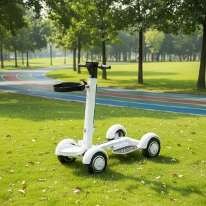 Four Wheel Electric Golf Cart Dual Drive Folding Mobility Scooter Skateboard 20km h Lithium Golf Trolley