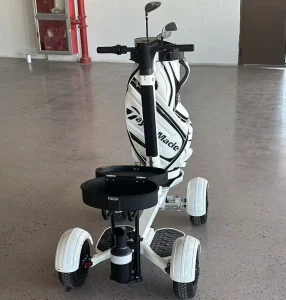 Four-Wheel Golf Electric Trolley with Lithium Battery Convenient Golf Trolley Scooter Electric Golf Trolley