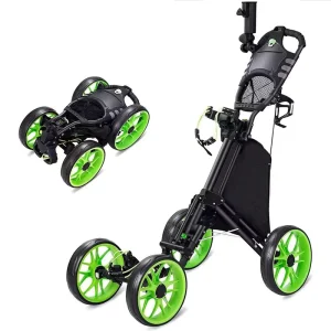 Four Wheel Golf Push Cart Trolley Bag Aluminum Golf Trolley