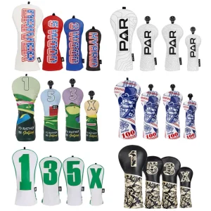 Four piece Golf Head Cover Set Club Wood Head Cover Driver Cover 1 3 5 X Golf Headcover